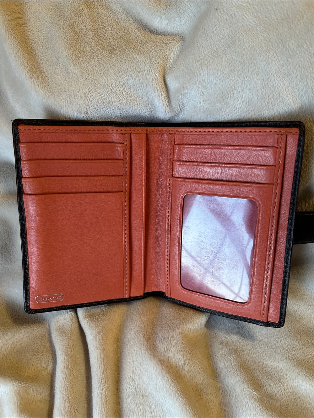 Coach Brown Leather Wallet with Silver Buckle EUC - Picture 6 of 8